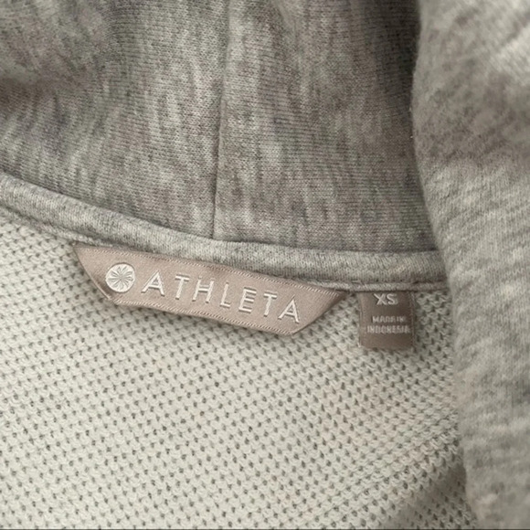 Athleta French Terry Tranquility Wrap Sweatshirt Grey - Picture 7 of 9
